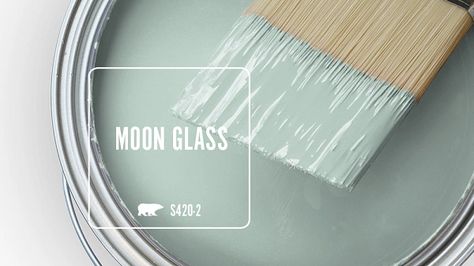 Moon Glass S420-2 | Behr Paint Colors Behr Blue, Behr Exterior Paint, Behr Colors, Behr Paint Colors, Behr Paint, Blue Paint Colors, Paint Sheen, Paint Types, Painted Floors