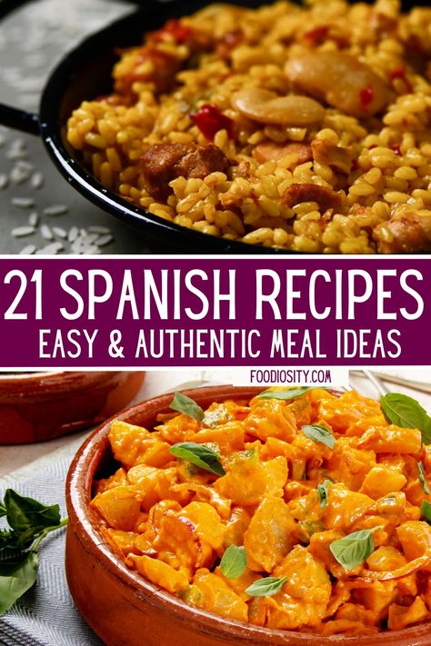 21 Authentic Spanish Recipes - Easy Ideas For Dinner & Dessert - Foodiosity Spanish Entrees, Authentic Spanish Recipes, Spanish Dinner, Easy Spanish Recipes, Smoked Chicken Recipes, Spanish Recipes, Spain Food, Spanish Cuisine, Spanish Dishes