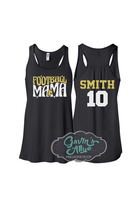 Glitter Football Mom Tank Top | Football Tanks | Football Mama | Bella Canvas Tank | Racerback Tank by GavinsAllye on Etsy Football Tshirt Designs, Football Tank Tops, Mom Tank Tops, Baseball Tee Shirts, Football Mom Shirts, Number Design, Sister Shirts, Football Mom, Running Tops