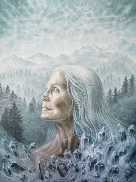 Baba Jaga, Wise Women, Old Woman, Spiritual Art, Art Abstrait, Instagram Foto, Antonio Mora Artwork, Beautiful Art, Fine Art Paper