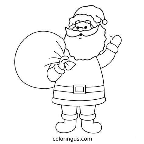 Christmas Coloring Pages Santa Claus Drawing Easy, Santa Claus Drawing, Outline Pictures, Santa Claus Pictures, How To Draw Santa, Santa Coloring Pages, Santa Claus Images, Printable Christmas Coloring Pages, Santa Face