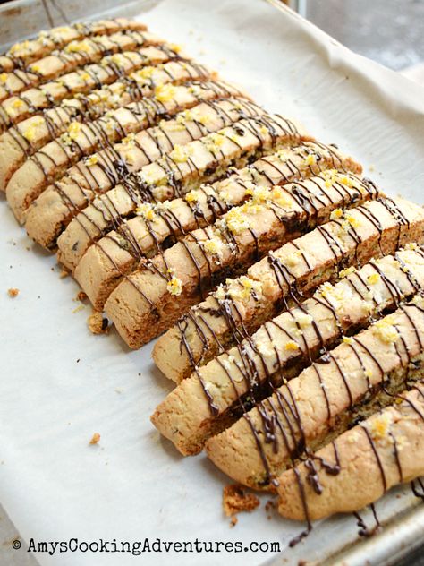 Amy's Cooking Adventures: Dark Chocolate Orange Biscotti {Virtual Biscotti Baby Shower} Healthy Biscotti Recipe, Chocolate Orange Biscotti, Orange Biscotti, Easy Biscotti Recipe, Italian Almond Cookies, Dark Chocolate Orange, Rose Recipes, Almond Biscotti, Biscotti Cookies