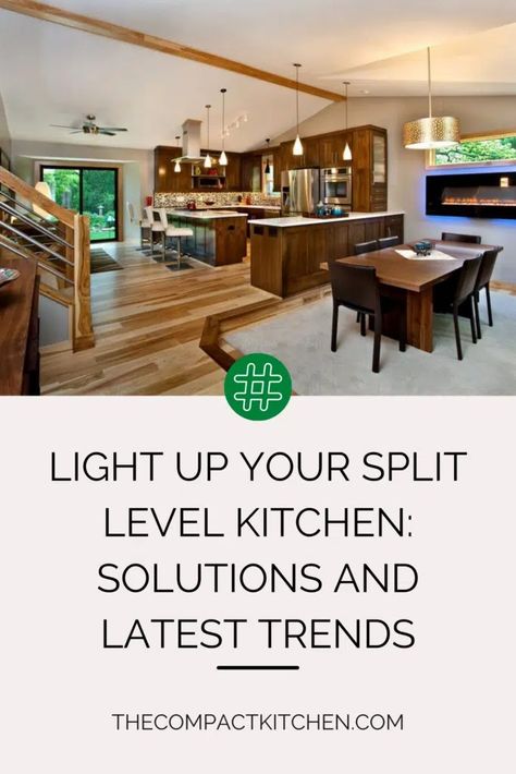 Light Up Your Split Level Kitchen: Innovative Solutions and Latest Trends - The Compact Kitchen Tri Level Kitchen Remodel Layout, Split Level Kitchen Remodel Layout, Open Kitchen Split Level, Kitchen In Split Level Home, Large Split Level House Plans, Sustainable Kitchen Design, Split Level Kitchen, Lighting Techniques, Compact Kitchen