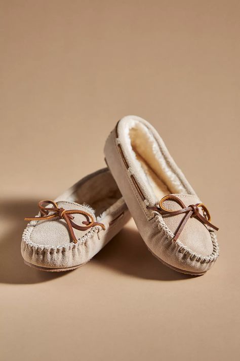 Minnetonka Cally Moccasins | Anthropologie Wardrobe Checklist, Fall Winter Capsule Wardrobe, Capsule Wardrobe Checklist, Minnetonka Moccasins, Capsule Closet, Stylish Footwear, Winter Capsule, Winter Capsule Wardrobe, Moccasins Slippers