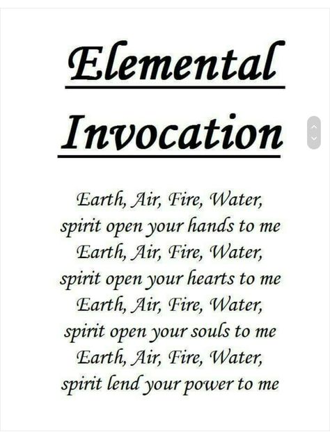 Element invocation Spells For Beginners, Wiccan Magic, Elemental Magic, Grimoire Book, Witch Spirituality, Magic Spell Book, Witchy Tips, Wiccan Witch, Eclectic Witch