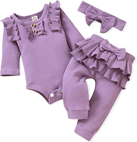 Winter Spring Outfits, Ruffle Shorts Outfit, Summer Romper Outfit, Preemie Clothes, Baby Clothes Sizes, Baby Girl Clothes Winter, Diy Baby Clothes, Body Suit Outfits