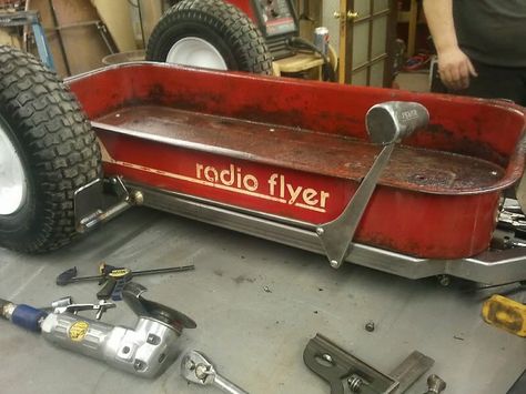 Custom Radio Flyer Custom Radio Flyer Wagon, Radio Flyer Wagon, Milk Truck, Kart Cross, Pull Wagon, Welding Design, Rat Rod Bike, Kids Wagon, Radio Flyer Wagons