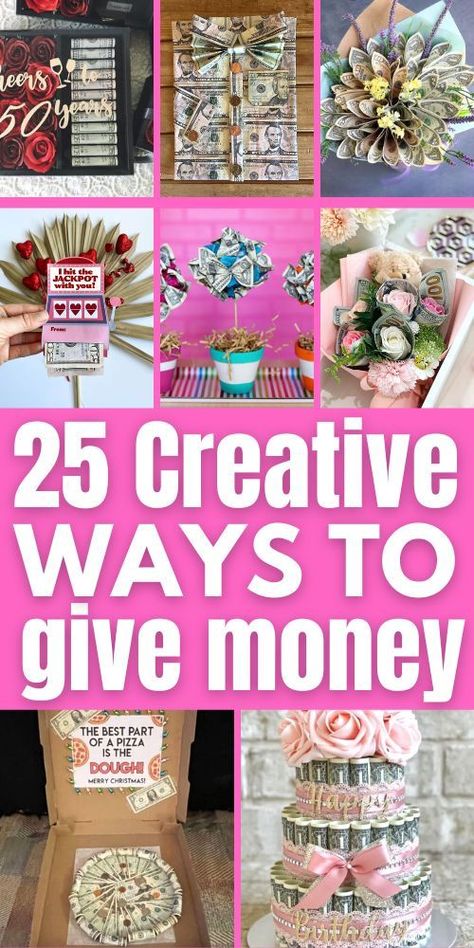 Creative Ways To Give Money, Ways To Give Money, Money Balloon, Money As A Gift, Graduation Money Gifts, Birthday Candle Card, Money Rose, Wedding Gift Money, Money Candle