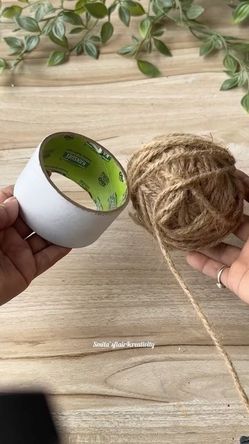 Cloth Diy Ideas Crafts, Craft By Waste Material, Waste Things Craft Ideas, Waste Material Project, Boho Crafts Diy Decor, Twine Crafts Diy, Diy Macrame Plant Hanger Pattern, Boho Art Painting, Twine Crafts