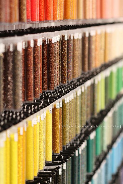 Bead store bokeh fun Mosaic Organization, Bead Store Shops, Fabric Shop Display, Yelled At, Jewelry Store Design, Bead Studio, Bead Storage, Organized Mom, Tiny Beads