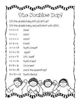 A fun chant to get your students engaged with the double facts!... Doubles Rap, Teaching Doubles, Math Doubles, Doubles Facts, Daily 5 Math, Math Fact Fluency, Go Math, Math Crafts, Math School