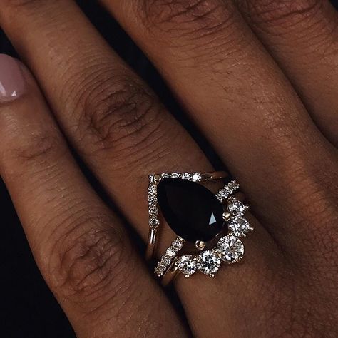 Marrow Fine Jewelry | Black Onyx Wedding Ring | stacking bands | black gemstone jewelry Marrow Fine Jewelry, Onyx Wedding Ring, Marrow Fine, Ring Rosegold, Dark Wedding, Black Wedding Rings, Stacking Bands, Morganite Engagement, Jewelry Black