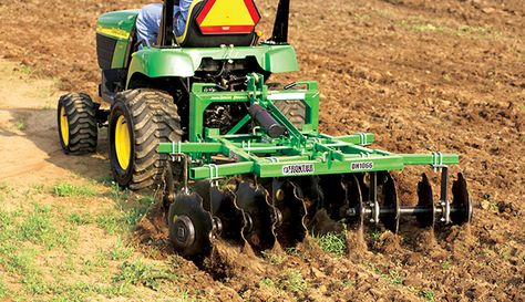 When caring for a small farm, you don’t necessarily need large tractors or implements; smaller no-till and traditional tillage implements could be the best bet for your property. Garden Tractor Attachments, Homemade Tractor, Tractor Idea, Small Tractors, Tractor Implements, Homestead Farm, Tractor Attachments, Farm Tools, Antique Tractors