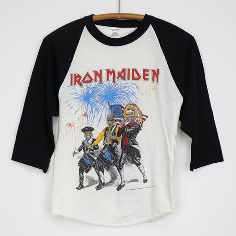 Iron Maiden Shirt, Vintage Band Tees, Band Shirts, Iron Maiden, Retro Shirts, Tour Shirt, Dress Trousers, Jersey Shirt, Band Tees