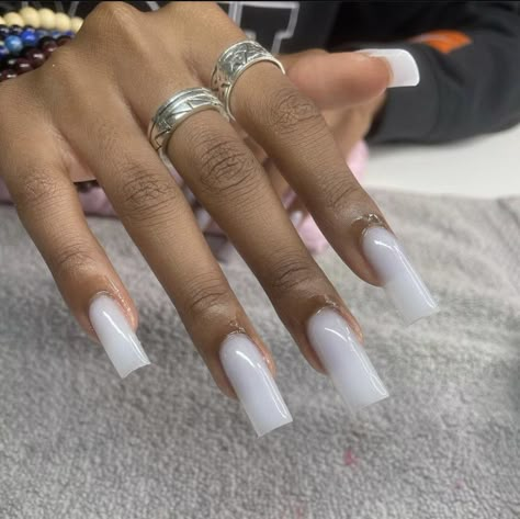 Colored Acrylic Nails Short, Acrylic Nails Short Square, Tapered Nails, Acrylic Nails Short, Nails Short Square, Tapered Square Nails, Colored Acrylic, Colored Acrylic Nails, White Acrylic Nails