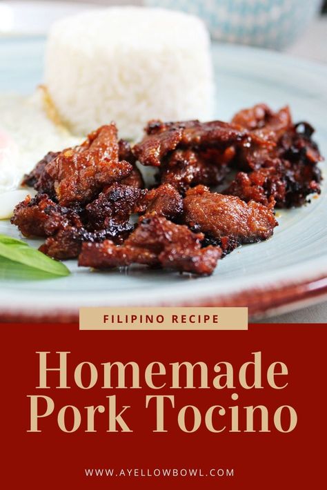 Filipino Breakfast Ideas Philippines, Pork Tocino Recipe Filipino, Pinoy Breakfast Ideas, Philippino Food Recipes, Tocino Recipe Filipino, Filipino Breakfast Ideas, Ulam Pinoy Filipino Recipes, Filipino Dinner Recipes, Filipino Tocino