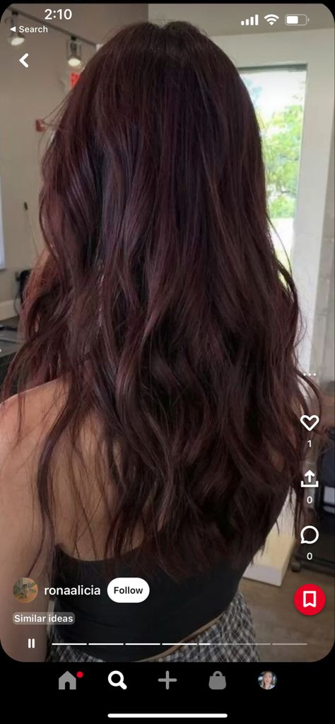 Deep Reddish Brown Hair Color, Subtle Red In Brown Hair, Dark Cherry Coke Red Hair, Cherry Coke Brown Hair, Deep Brown Hair With Red Undertones, Brown Maroon Hair, Dark Brown Hair With Subtle Red, Cherry Cola Brunette Hair, Warm Espresso Hair Color