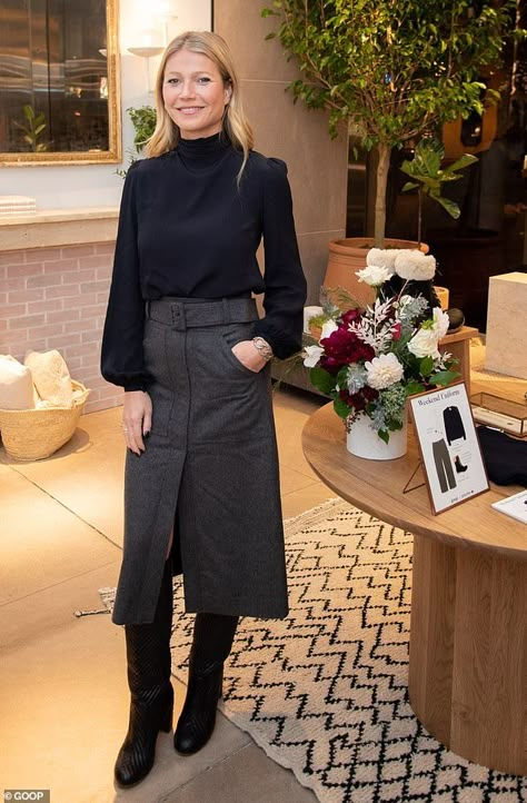 Gwyneth Paltrow Winter Style, Goop Outfits, Stealth Wealth Style, Gwyneth Paltrow Style, Court Outfit, Stealth Wealth, Flamboyant Natural, Mode Casual, Cocktail Event