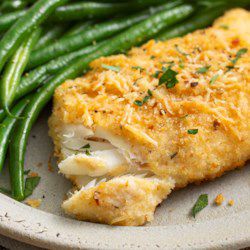 Baked Haddock Haddock Fillet Recipe, Baked Haddock Recipes, Baked Haddock, Haddock Recipes, Fish Breading, Parmesan Bread, Fish Recipes Baked, Cod Recipes, Fish Dinner