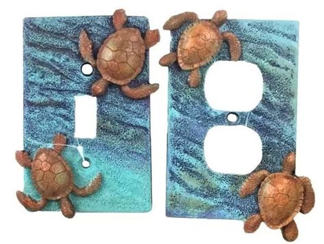 Sea Turtle Bathroom, Home Office Cabin, Turtle Bedroom, Turtle Room, Turtle Bathroom, Resin Plate, Office Cabin, Surf Room, Basement Room