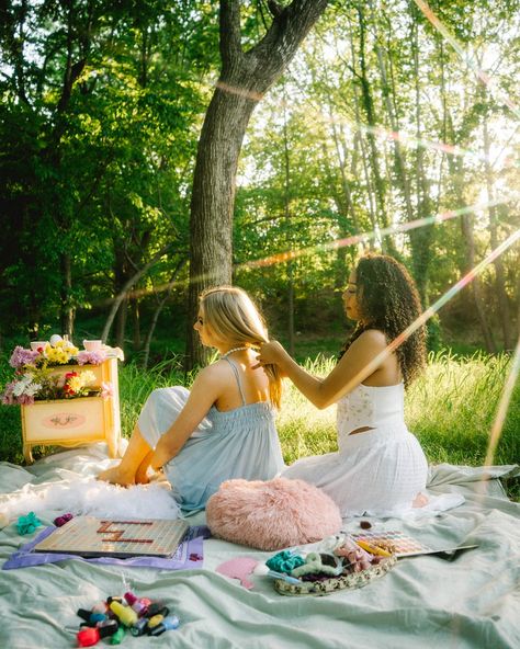 wistful youth ✨🍄🌿💓☀️🎀 for @localwolves Photography: @pholexx Creative Direction: @pholexx @kaymud Makeup: @_makeupby_monica Models: @kaymud @ortizz15 Editor-in-Chief: @cathrinekhom Copy Editor: @sophiakhom Designer: @yoolimmoon . . #localwolves #tulsaok #tulsaphotographer Fun Photoshoot With Friends, Girlhood Photography, Bestie Shoot, Girls Picnic, Girl Hood, Photoshoot Summer, Copy Editor, Friendship Photoshoot, Picture Board