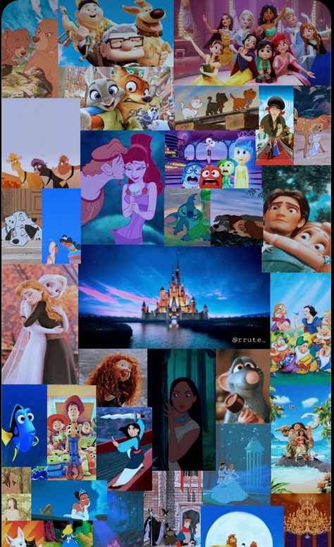 Disney Aesthetic Wallpaper Collage, All Disney Characters Together Wallpaper, Disney Pictures Wallpaper, Disney Wallpaper Collage, Disney Collage Wallpapers, Cartoons Collage, Disney Wallpaper Backgrounds, Aesthetic Disney Wallpaper, Disney Mural