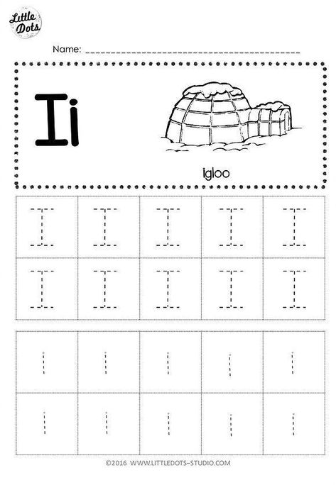 Letter I Tracing, Alphabets Worksheet, Letter I Activities, I Worksheet, Letter I Worksheet, Tracing Letters Preschool, Alphabet Writing Worksheets, Tracing Worksheets Free, Worksheet Preschool