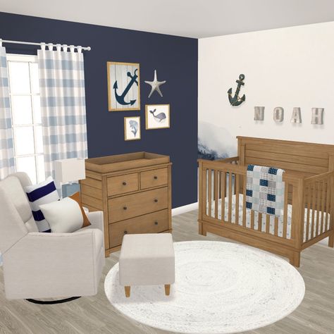 Dreamy Nursery, Nursery Designs, Neutral Furniture, Seas The Day, Nautical Nursery, Swivel Glider, Baby Boy Nursery, Nursery Inspiration, Nursery Neutral