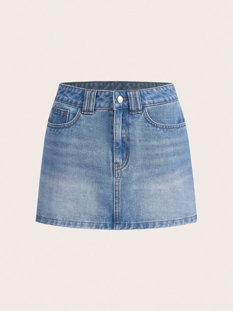 Shein Jean Skirt, Jeans Png, Jean Skirts, Jeans Claro, Skirt Denim, Jeans Skirt, Denim Skirt Women, Denim Skirts, Teen Vogue