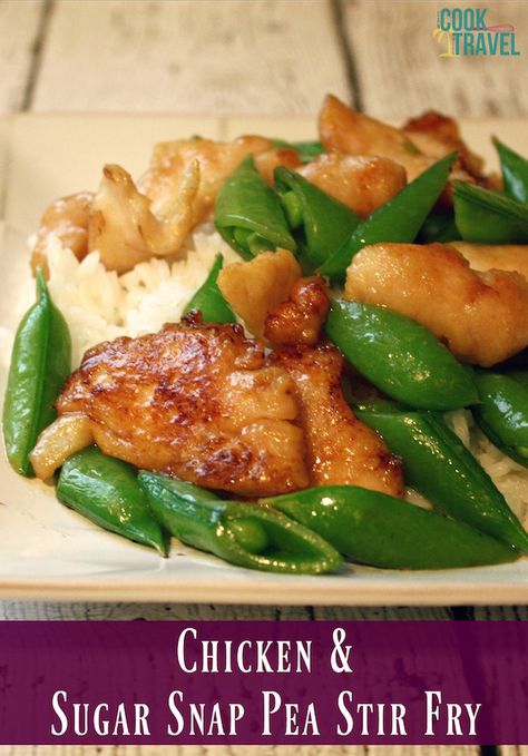 Chicken Sugar Snap Pea Stir Fry = A Time Saver - Can Cook, Will Travel Snap Pea Stir Fry, Sugar Snap Pea Recipe, Snap Peas Recipe, Sugar Snap Pea, Chicken Stir Fry Recipe, Snap Pea, Stir Fry Recipes Chicken, Eat Fresh, Stir Fry Dishes