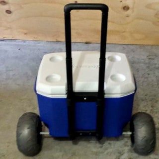 Big Wheel Beach Cooler : 3 Steps (with Pictures) - Instructables Beach Wagon Diy, Beach Cart Diy, Beach Trip Tips, Beach Wagon Cart, Cooler With Wheels, Beach Cooler, Cooler Cart, Diy Cooler, Lake Fun