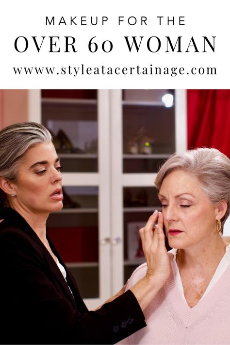 In this post Nikol Johnson of Fresh Beauty Studio demonstrates a classic everyday makeup look on  Beth from Style at a Certain Age. Visit this blog post from Style at a Certain Age for this makeup look for women over 60. Style and beauty are ageless! #beautytips #makeupblogger #fiftynotfrumpy Makeup For 60 Year Old, Makeup For Over 60, Nikol Johnson, 60 Hairstyles, Makeup Over 50, Makeup Tips For Older Women, Makeup For Older Women, Style At A Certain Age, Fresh Beauty