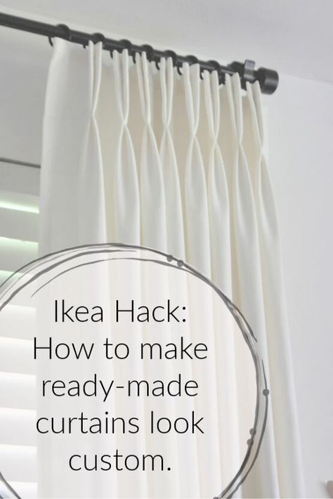 You don’t have to spend a fortune on custom drapes…I’ll show you how to make ready-made Ikea Ritva curtains look like expensive custom drapes. I think beautifully designed and created drapes(window treatments) are second only to good lighting in a well designed space. Step 1. Cut the Ritva to the proper length for your Ikea Ritva Curtains, Ritva Curtains, Shower Curtain With Valance, Stenciled Curtains, Diy Drapes, Floor To Ceiling Curtains, Curtains Pictures, Porch Curtains, Ceiling Curtains