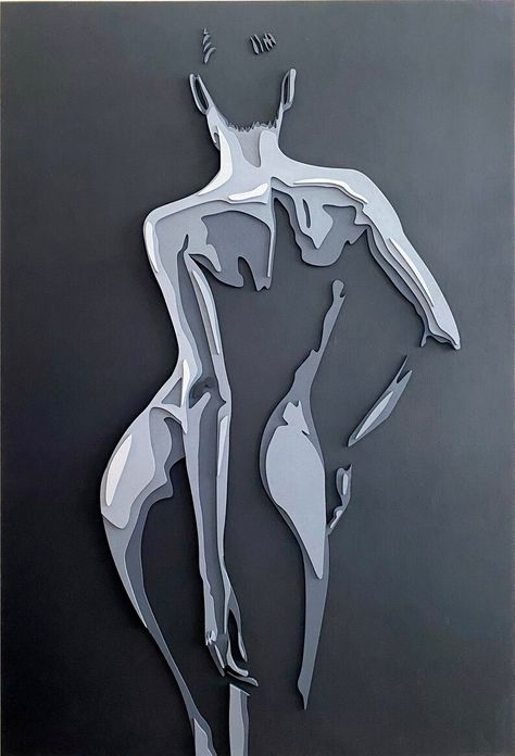 Erotic painting Woman wall sculpture Female Nude Body | Etsy Silhouette Arte, Woman Black And White, Painting Female, Painting Black And White, Female Silhouette, Body Art Photography, Silhouette Wall Art, Silhouette Painting, Artist Wall