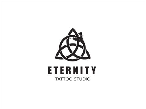 Eternity Tattoo - Logo design by Filip Panov Eternal Logo, Tattoo Logo Design, Eternity Tattoo, Yt Logo, Eternal Tattoo, Tattoo Logo, Design Tattoos, C Tattoo, Tattoo Studio