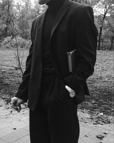 Men, aesthetic, style Black Suit Men, Boyfriend Outfit, Fancy Fits, Academia Outfits, Dark Men, Badass Style, Royal Outfits, Future Outfit, Mens Fashion Casual Outfits