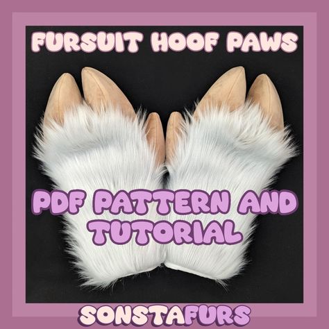 Fursuit Pattern, Fursuit Paws Tutorials, Diy Fursuit Paws, How To Make Fursuit Hand Paws, Fursuit Feet Paws Pattern, Paw Pattern Fursuit, Fursuit Paws, Fursuit Tutorial, Paw Pattern