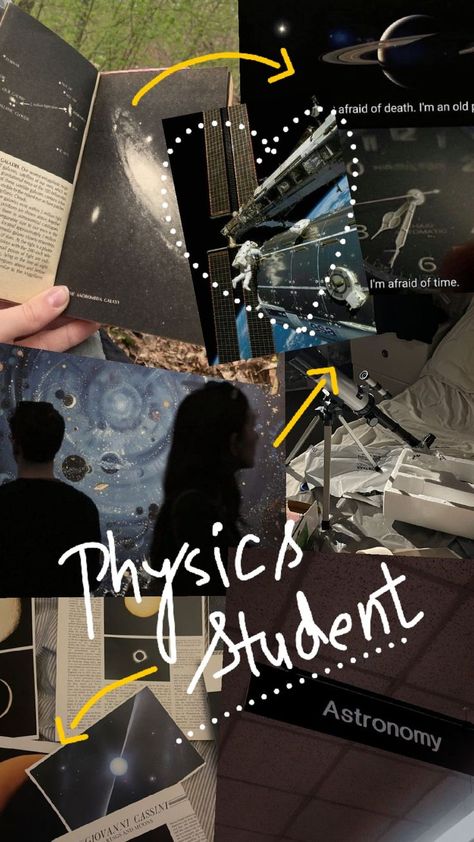 this is the vision board for any physics student or a human inspired by physics. Physics Student, How To Study Physics, Vision Board Examples, A Vision Board, Aerospace Engineering, Science Humor, Study Motivation, Astronomy, Nasa