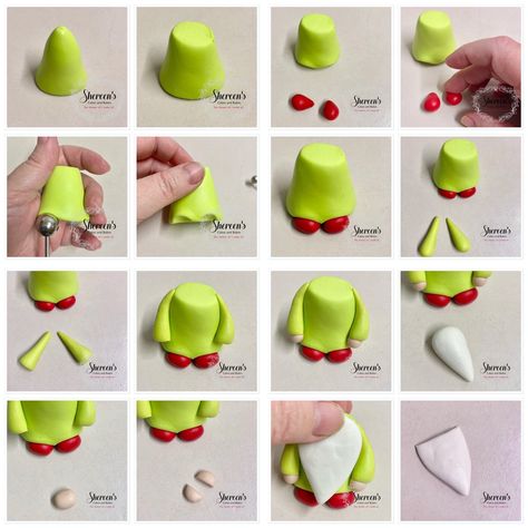 Clay Gnomes Diy How To Make, Clay Gnomes, Diy Fimo, Polymer Clay Fairy, Polymer Clay Flower Jewelry, Air Dry Clay Projects, Polymer Clay Ornaments, Baking Clay, Clay Fairies