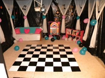 Dance Party Games, 50s Sock Hop, 50s Theme Parties, Indoor Birthday Parties, Sock Hop Party, Party Games For Adults, Garage Party, Indoor Birthday, Dance Party Birthday