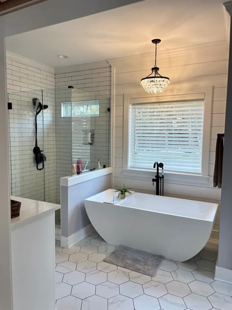 Master Bath Renovation, Bed Design Ideas, Full Bathroom Remodel, Bathroom Farmhouse Style, Bathroom Redesign, Master Bath Remodel, Luxury Bed, Bathroom Remodel Designs, Bathroom Remodel Shower