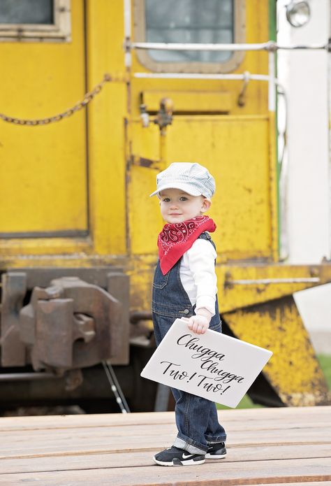 Train Birthday. Chugga Chugga Two Two. 2nd Birthday. Train 2nd Birthday. Train Son Photography. Conductor Hat. Toddler Boy. Credit: Amanda McBroom Photography. Train Birthday Party Outfit, Chugga Chugga Two Two Photoshoot, Train Birthday Photoshoot, Train Birthday Balloons, Choo Choo 2nd Birthday, Chugs Chugs Two Two Birthday, Chuga Chuga Two Two Birthday, Chugga Chugga Two Two 2nd Birthday Cake, Train 2nd Birthday Party Boys