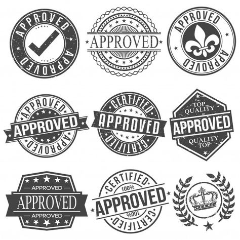 Approved certified warranty top quality stamp design retro Premium Vector Stamp Of Approval Logo, Business Stamp Design, Retro Stamp Design, Brand Stamp Design, Warranty Card Design, Logo Stamp Design, Certification Logo, Stamp Logo Design, Approved Stamp