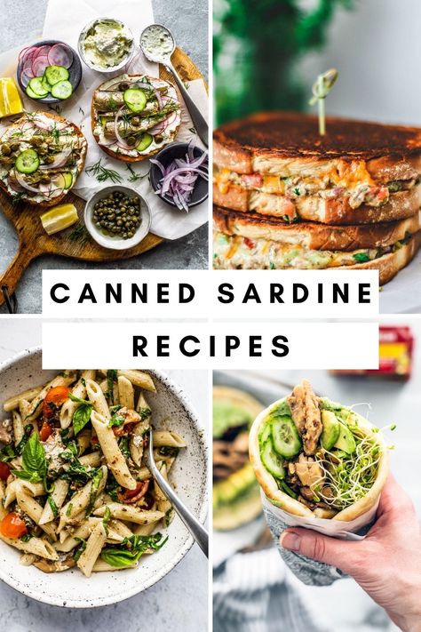 Canned Sardine Recipes #sardines #cannedsardines #fish #cannedfish #omega3 Sardine Egg Recipes, Italian Sardine Recipe, Sardine Salad Recipes, Sardine Recipes Canned Easy, Sardines Recipes Canned, Sardine Pizza, How To Eat Sardines, Tinned Sardines, Sardine Recipe