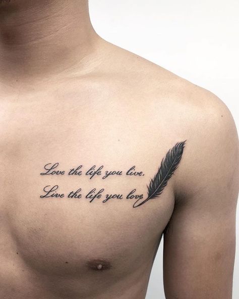 Chest Tattoo Fonts, Tattoos Torso, Chest Tattoo Quotes, Tattoo Font For Men, Tattoo Quotes For Men, Verse Tattoos, Small Chest Tattoos, Torso Tattoos, Cool Chest Tattoos