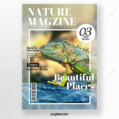 Modern Magazine Cover, Animal Magazine Cover, Magazine Cover Ideas Creative, Magazine Cover Design Creative, Creative Magazine Cover, Nature Magazine Cover, Cover Magazine Design, Design Magazine Cover, Magazine Cover Layout