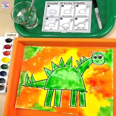 Jackie Kops ⭐️ M.Ed. ⭐️Preschool & Pre-K | NEW Themes Directed drawings are a fun way to teach students how to draw and build fine motor strength! This Themed Directed Drawing Unit… | Instagram Camping Dramatic Play, Community Helpers Activities, Pocket Of Preschool, Dinosaur Activities Preschool, Dinosaurs Preschool, School Lesson Plans, Summer Math, Early Finishers Activities, Directed Drawing