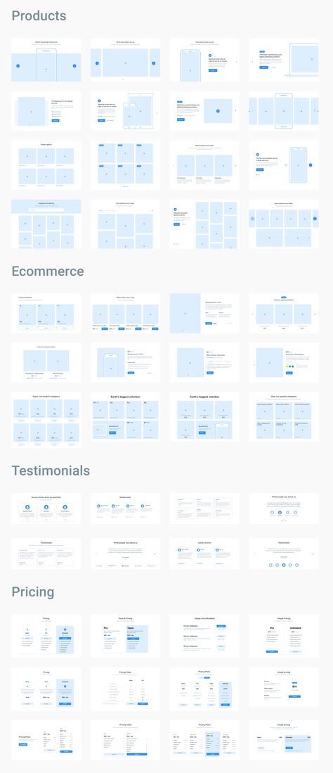 Website Layout Wireframe, Ecommerce Wireframe Website, Wireframe Ecommerce Website, Categories Ui Design, Category Ui Design, Website Card Design, Category Ui, Responsive Web Design Wireframe, Wireframe Web