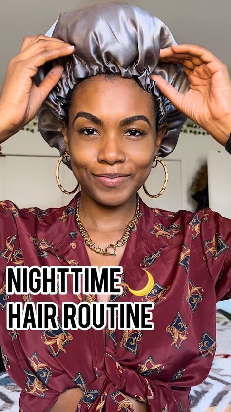 Natural Hair Night Time Routine, Night Time Hair Care Routine, Night Hair Care Routine, Natural Hair Night Routine, Curly Hair Night Routine, Night Hair Routine, Black Hair Care Routine, Hair At Night, African American Hair Care