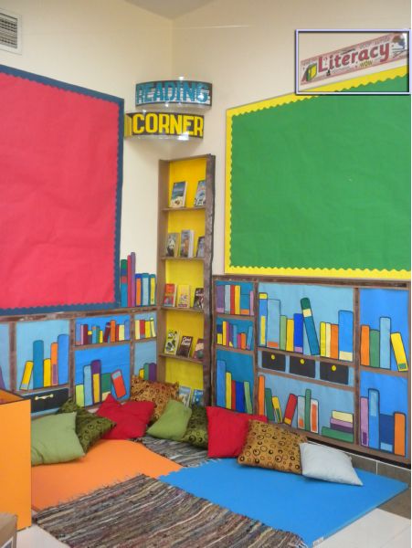 KS2 Classroom Reading Corner Photo - SparkleBox Year 4 Classroom Displays Uk, English Corner Classroom Ideas, Reading Corner Ideas For Classroom, Classroom Book Corner, Preschool Reading Corner, Book Corner Display, Classroom Displays Ks2, Literacy Corner, Reading Corner Ideas